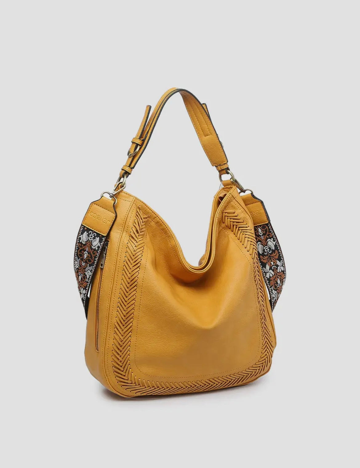 Aris Whipstitch Hobo/ Crossbody w/ Guitar Strap