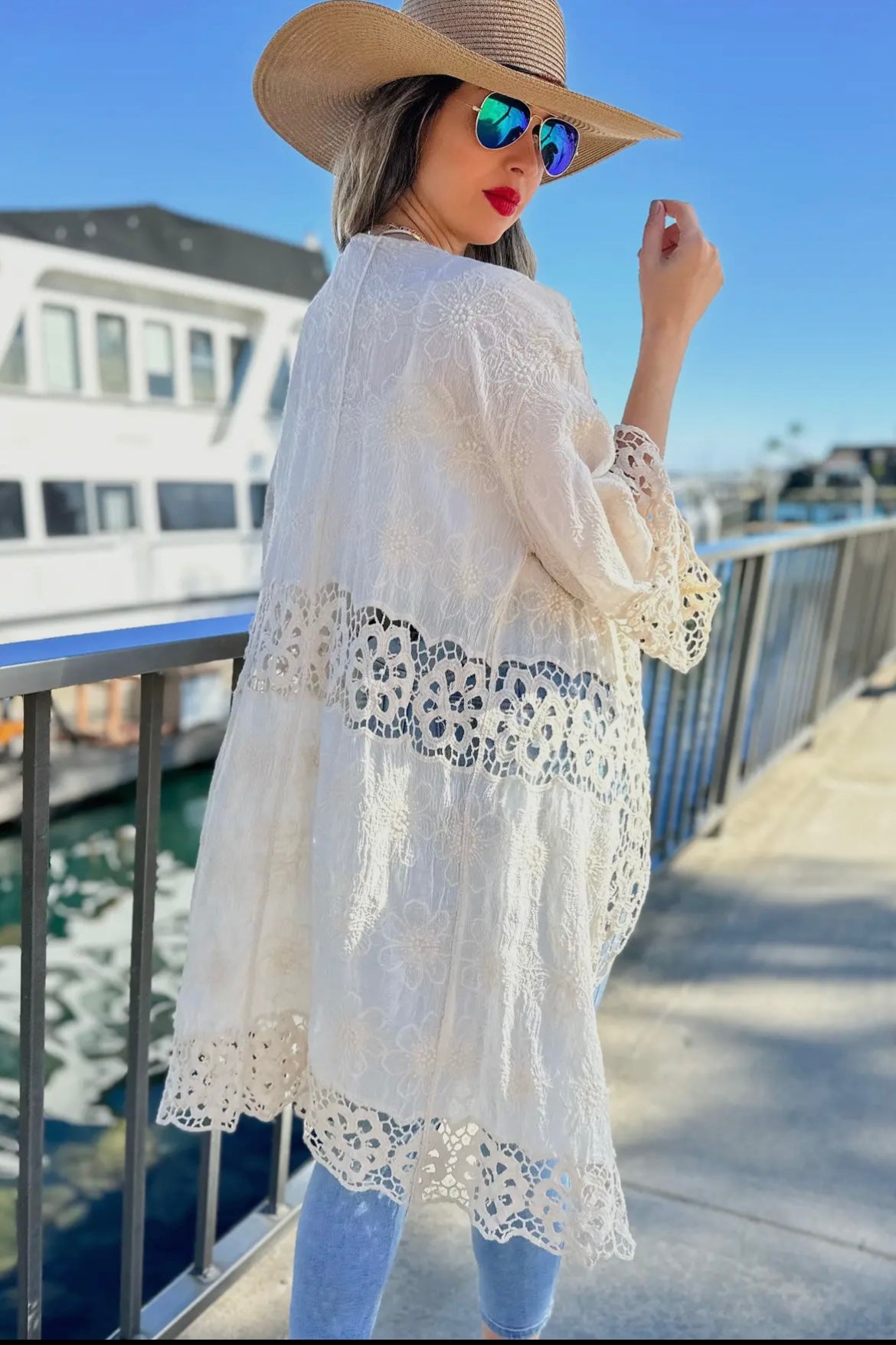 Antique floral duster