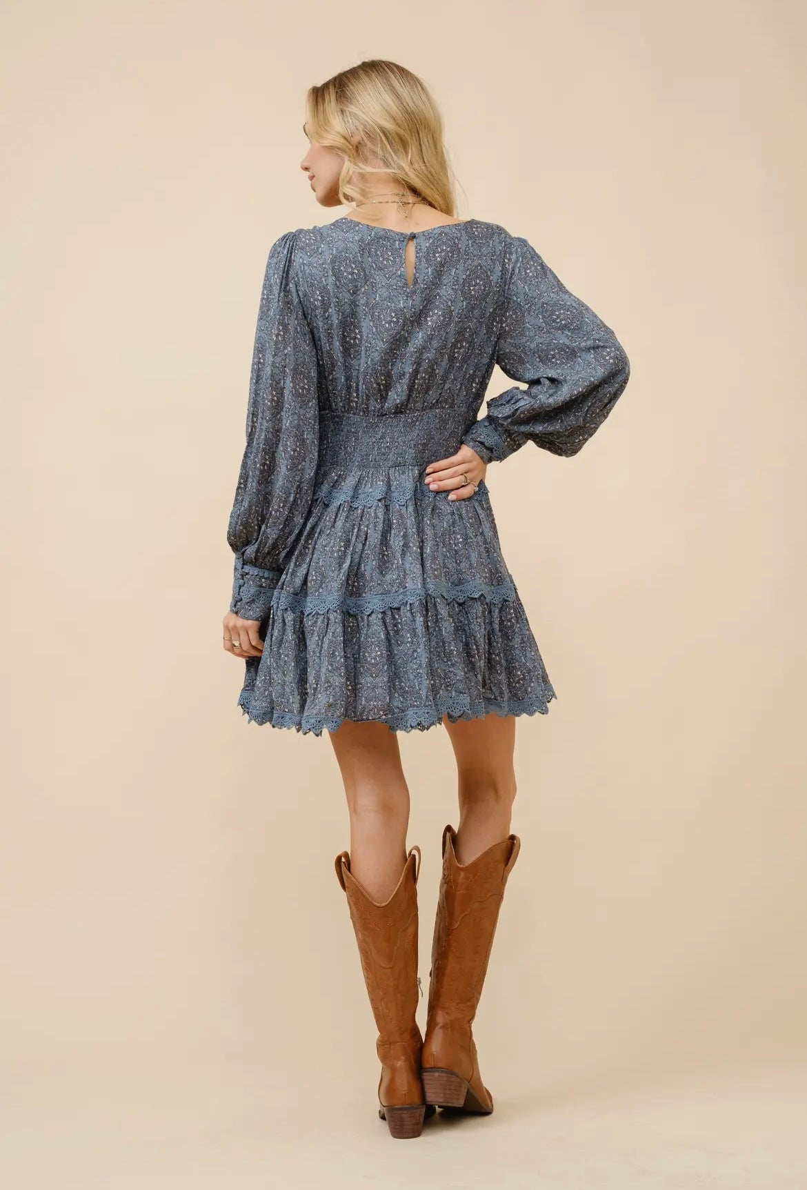 Lace Tiered
Mini Dress