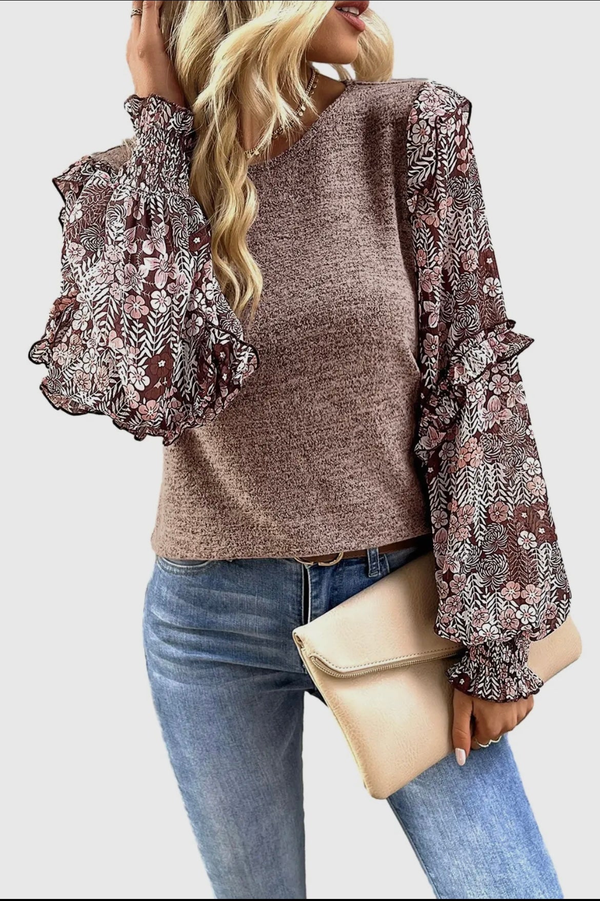 Ruffle sleeve top
