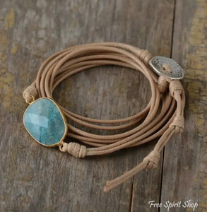 Natural Amazonite Rope
Wrap Bracelet