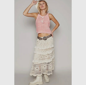 Crocheted boho skirt