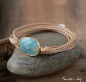 Natural Amazonite Rope
Wrap Bracelet