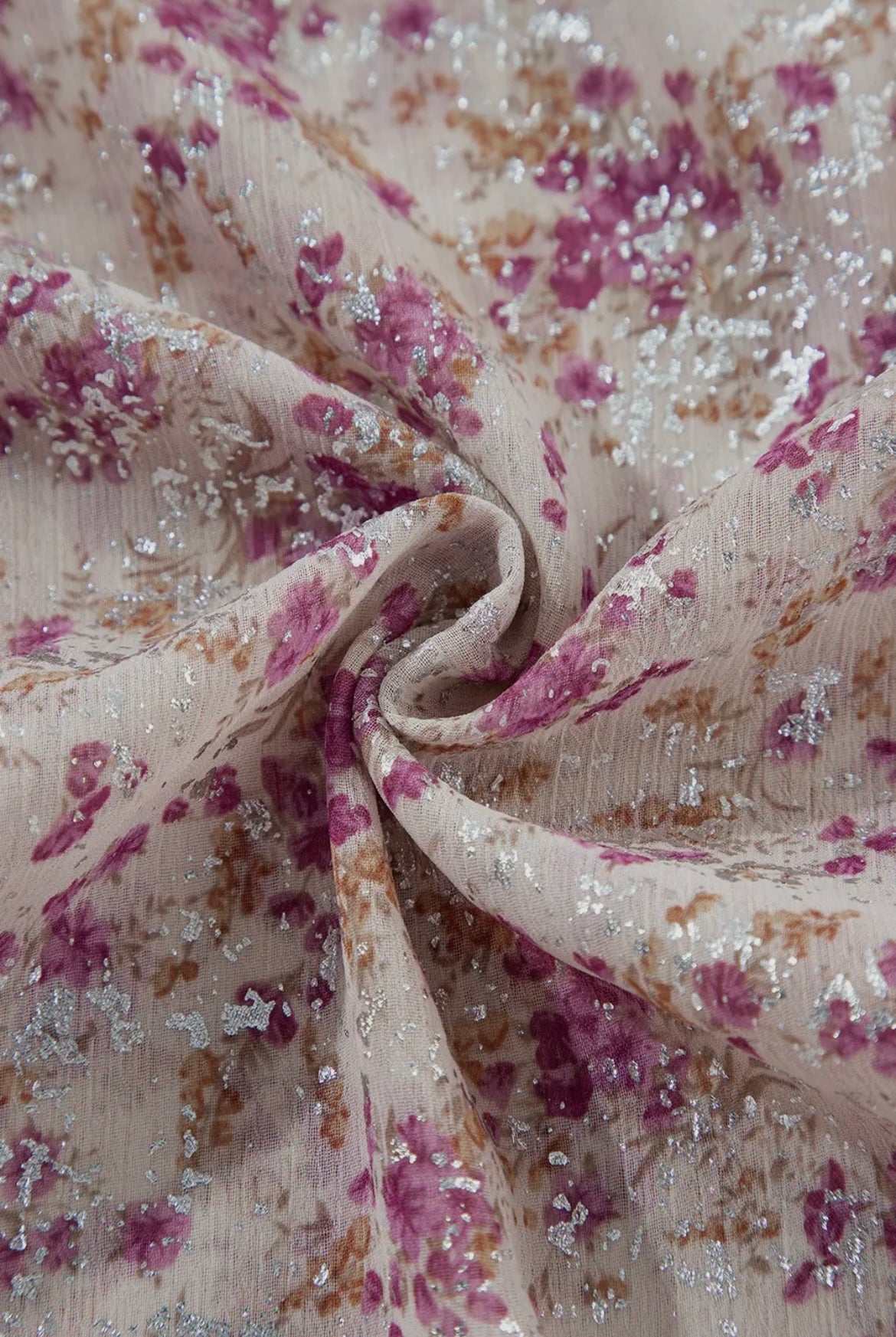 Bishop Sleeve Collared V
Neck Floral Shirt