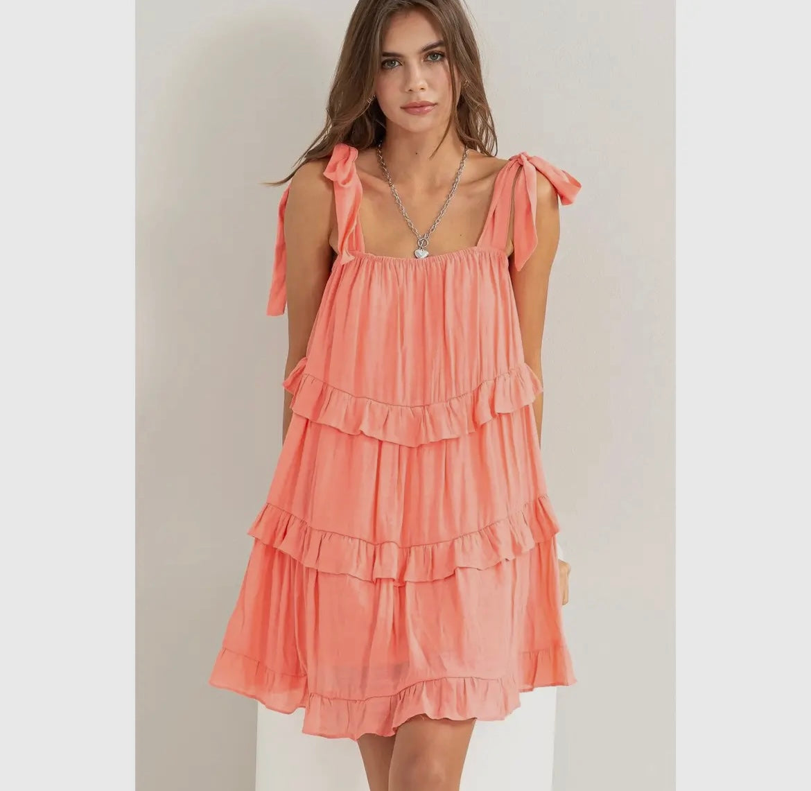 Ruffle layer mini dress