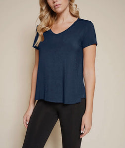 V neck bamboo loose fit top