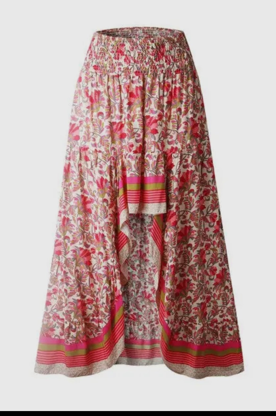 Floral Print hi Lo skirt