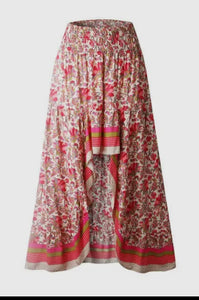 Floral Print hi Lo skirt