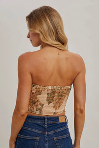 Paisley Satin Bandana Tube Top