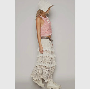 Crocheted boho skirt