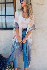 Tie dyed kimono