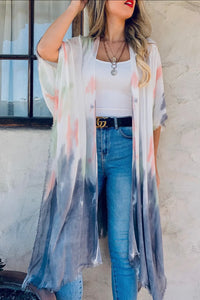 Tie dyed kimono