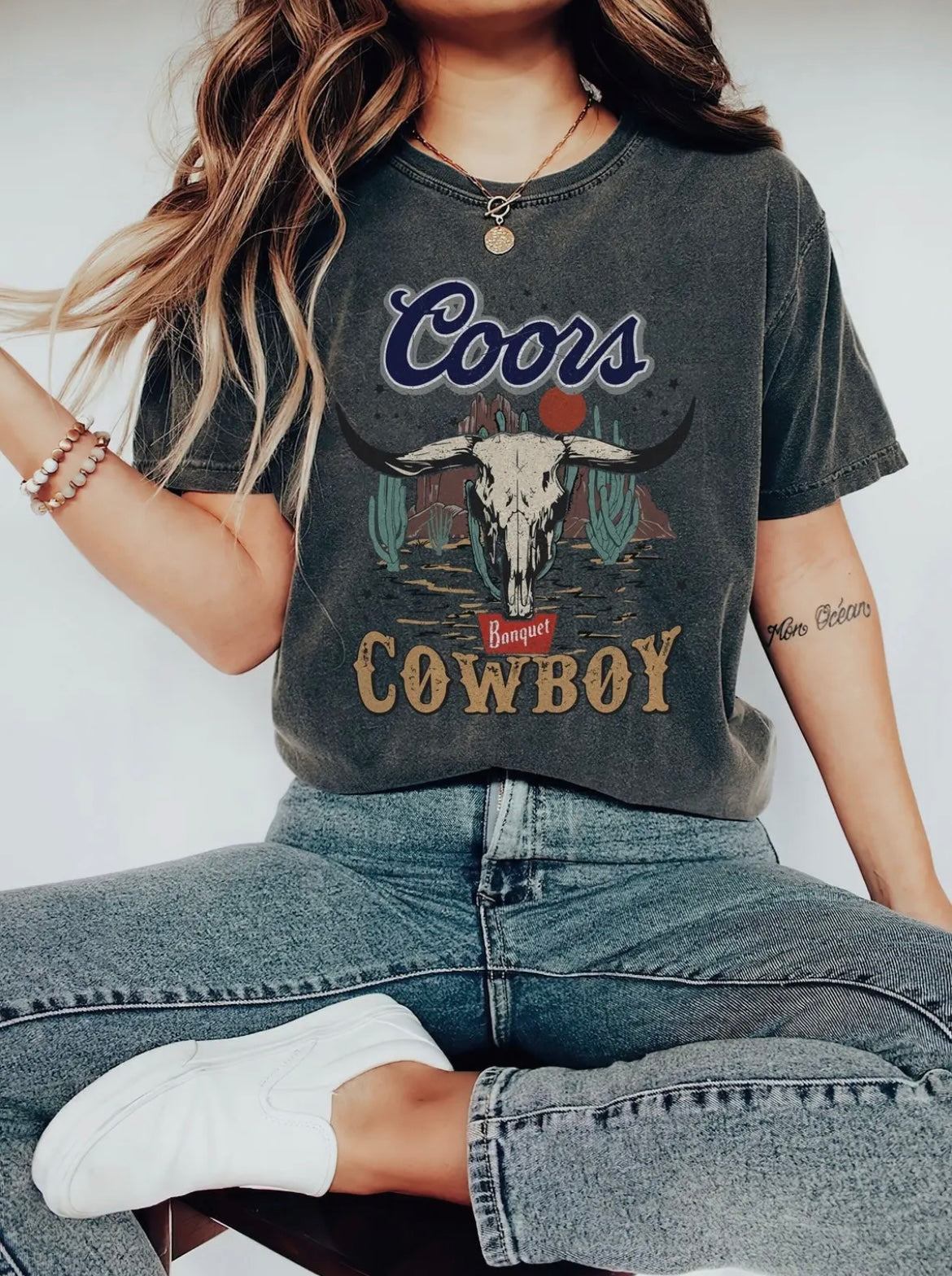 Vintage Coors cowboy T shirt