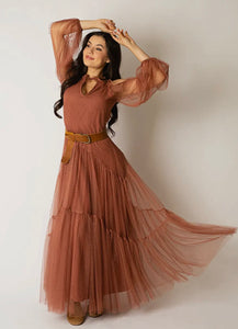 Tulle maxi dress