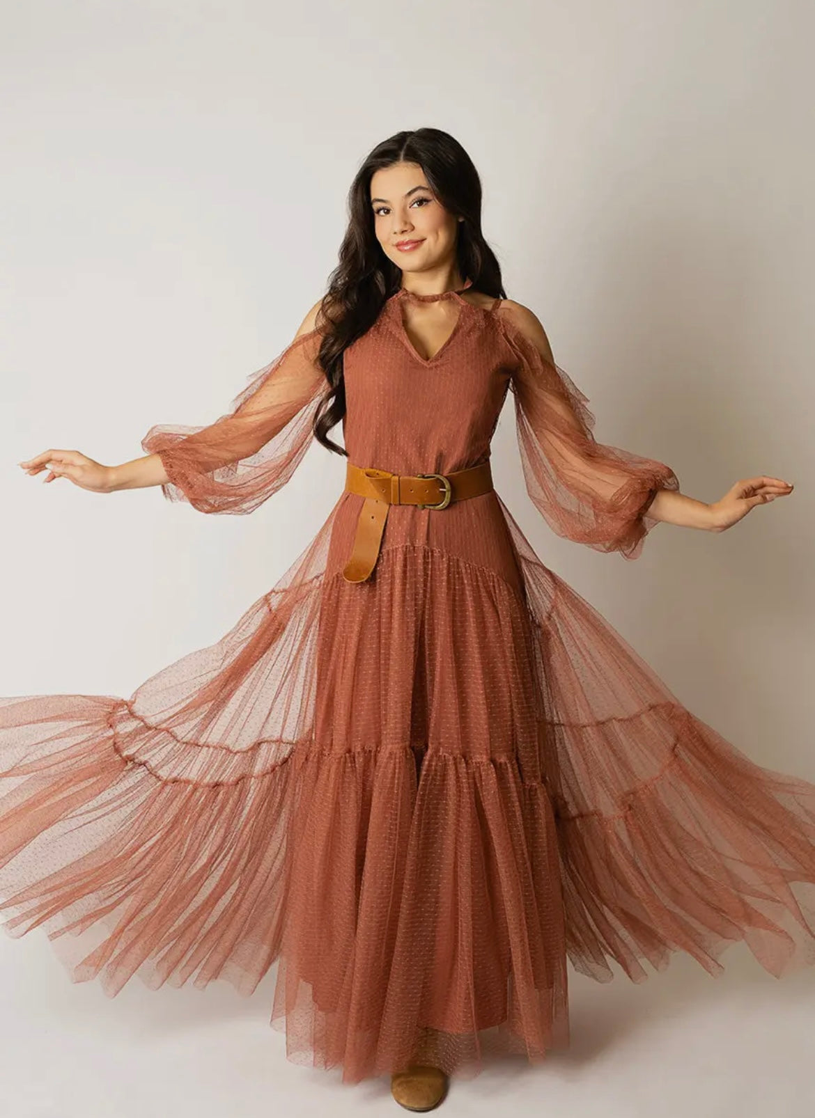 Tulle maxi dress