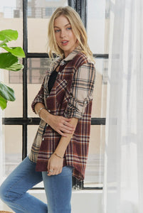 Multi Color Colorblock
Plaid Shirt