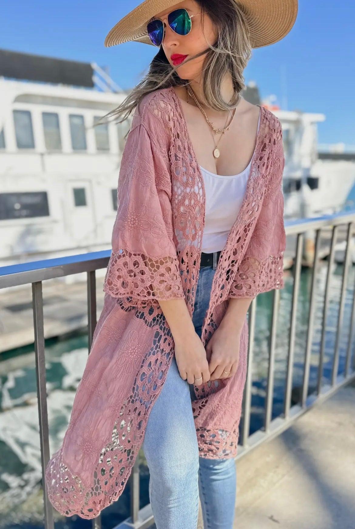 Antique floral duster