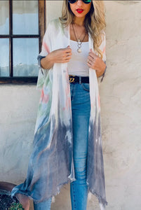 Tie dyed kimono