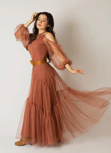 Tulle maxi dress