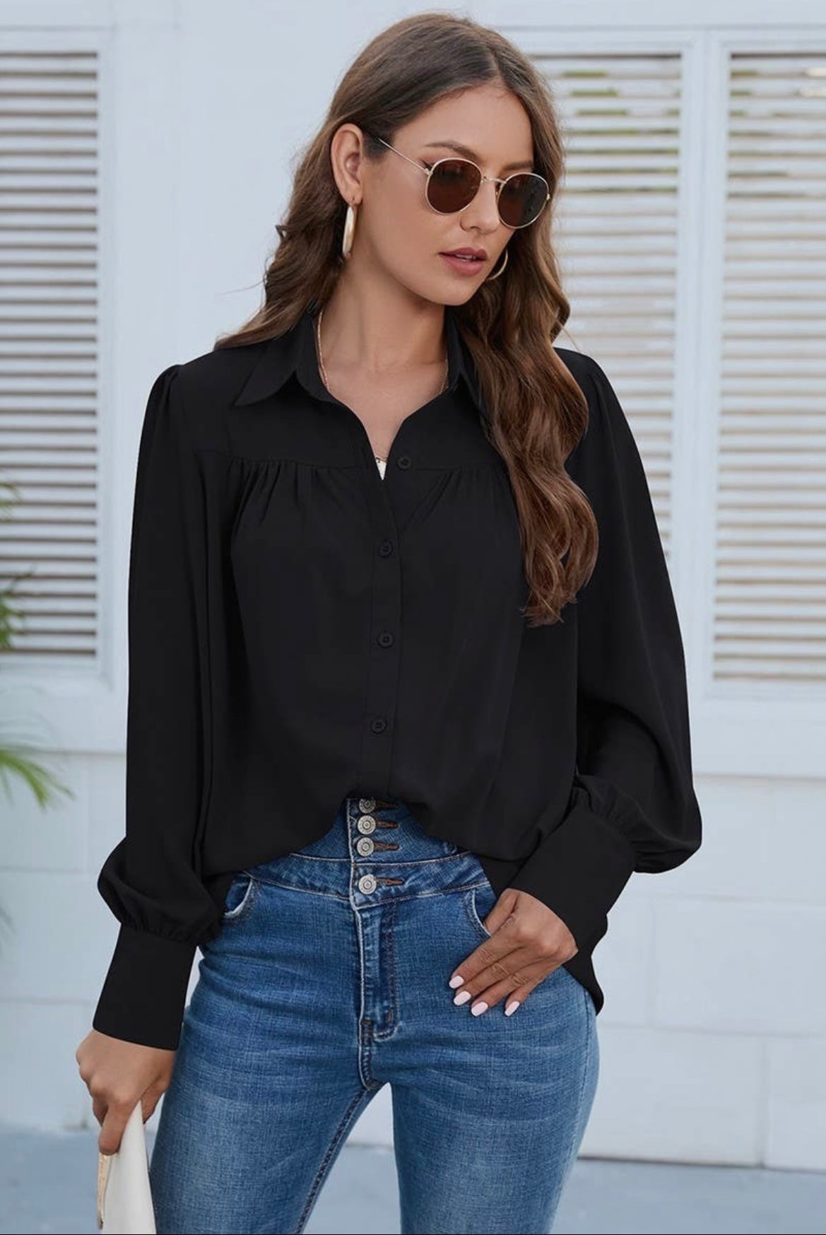 Basic black blouse