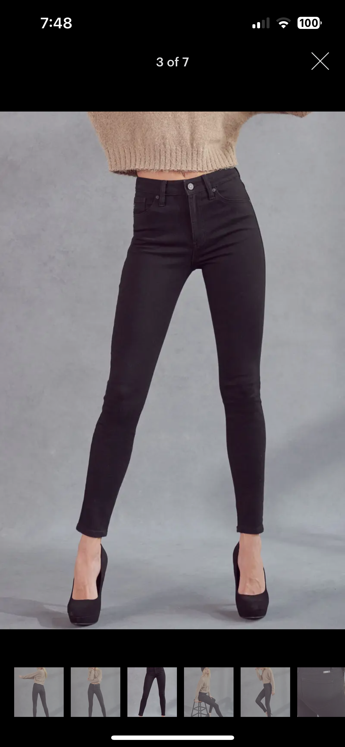 Black super skinny kancan jeans