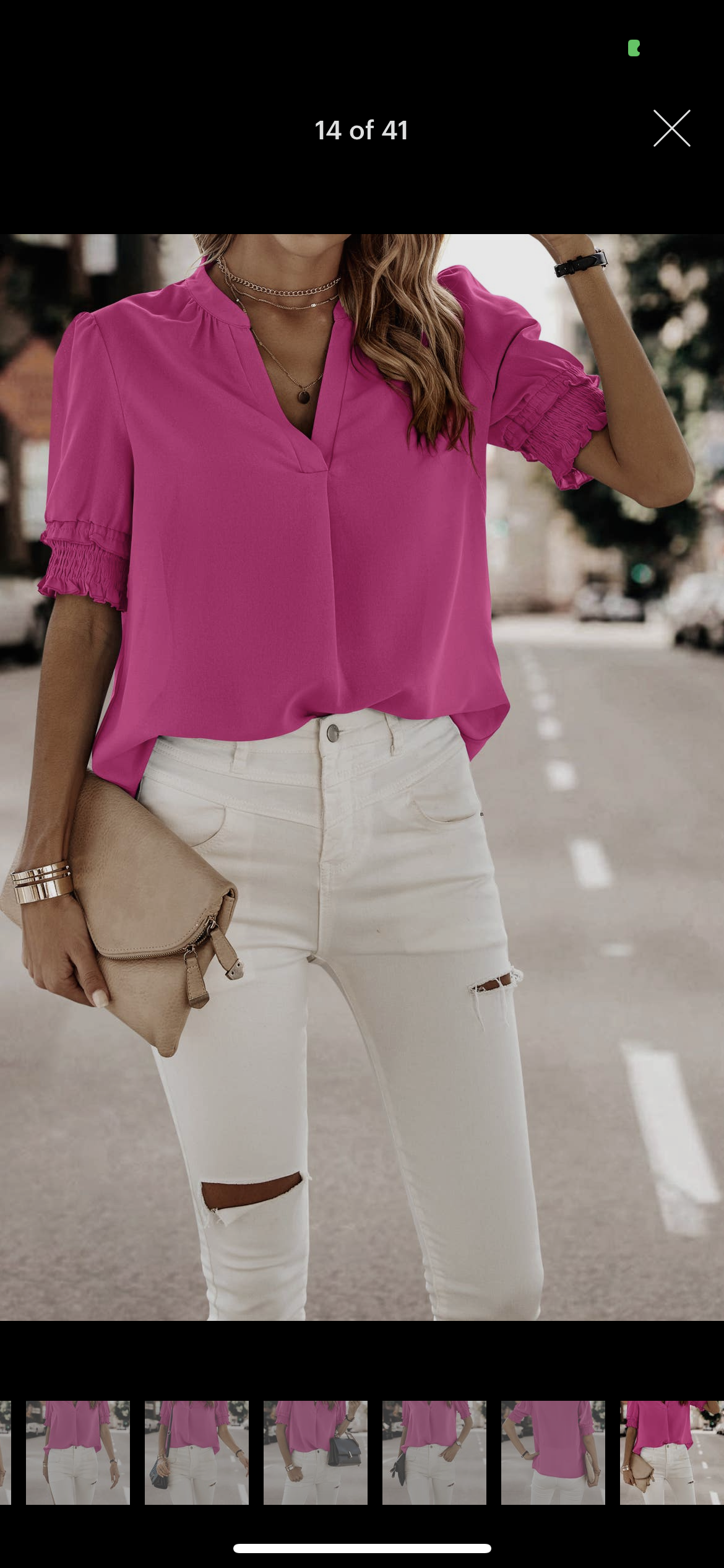 Hot pink blouse